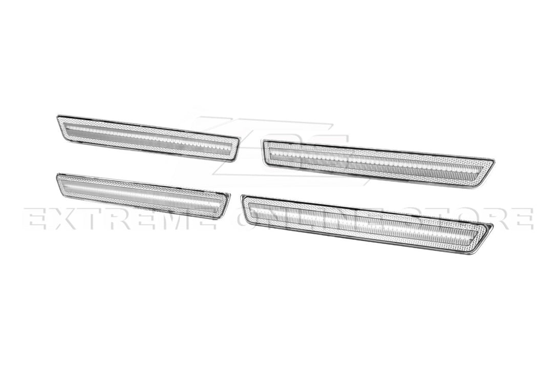 2015-2023 Dodge Challenger | Front Amber &amp; Rear Red LED Reflector Light Set