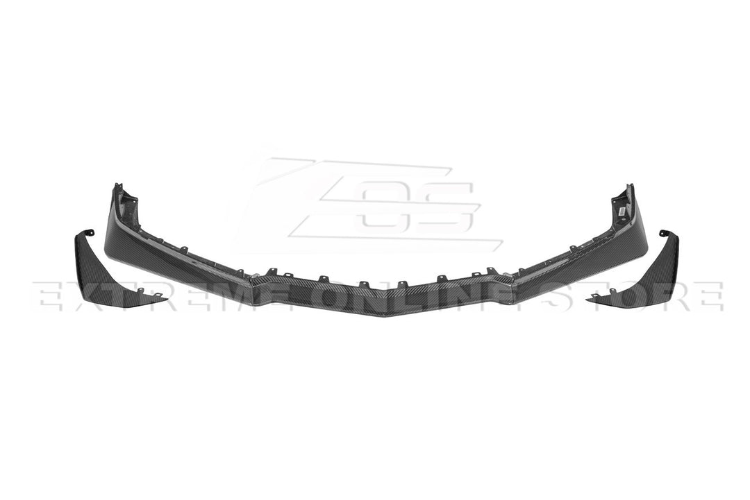 2023-Present Corvette C8 Z06 / E-Ray | Z07 Extended DRY CARBON FIBER Front Lip Splitter &amp; No-Drill Canards