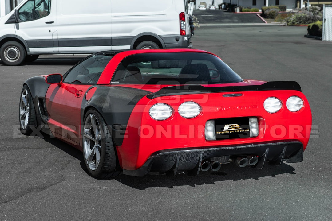 1997-04 Corvette C5 | EOS Performance Carbon Fiber Rear Bumper Finned Diffuser
