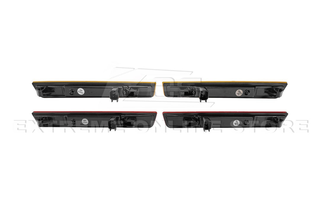 2015-2023 Dodge Challenger | Front Amber &amp; Rear Red LED Reflector Light Set