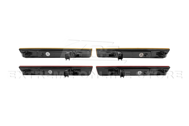 2015-2023 Dodge Challenger | Front Amber &amp; Rear Red LED Reflector Light Set