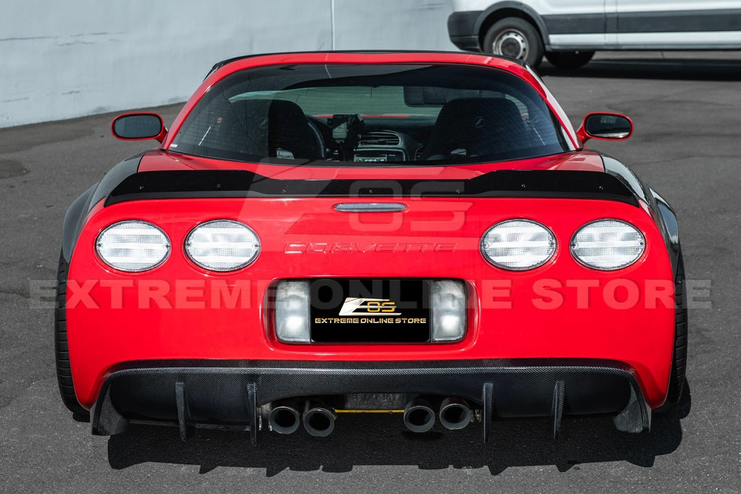1997-04 Corvette C5 | EOS Performance Carbon Fiber Rear Bumper Finned Diffuser