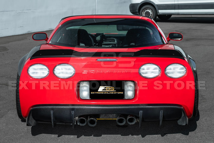 1997-04 Corvette C5 | EOS Performance Carbon Fiber Rear Bumper Finned Diffuser