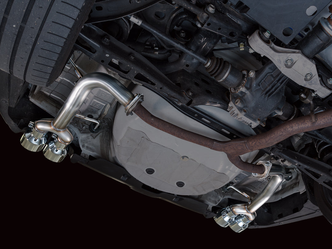 AWE Track Edition Axleback Exhaust for VB Subaru WRX - Chrome Silver Tips