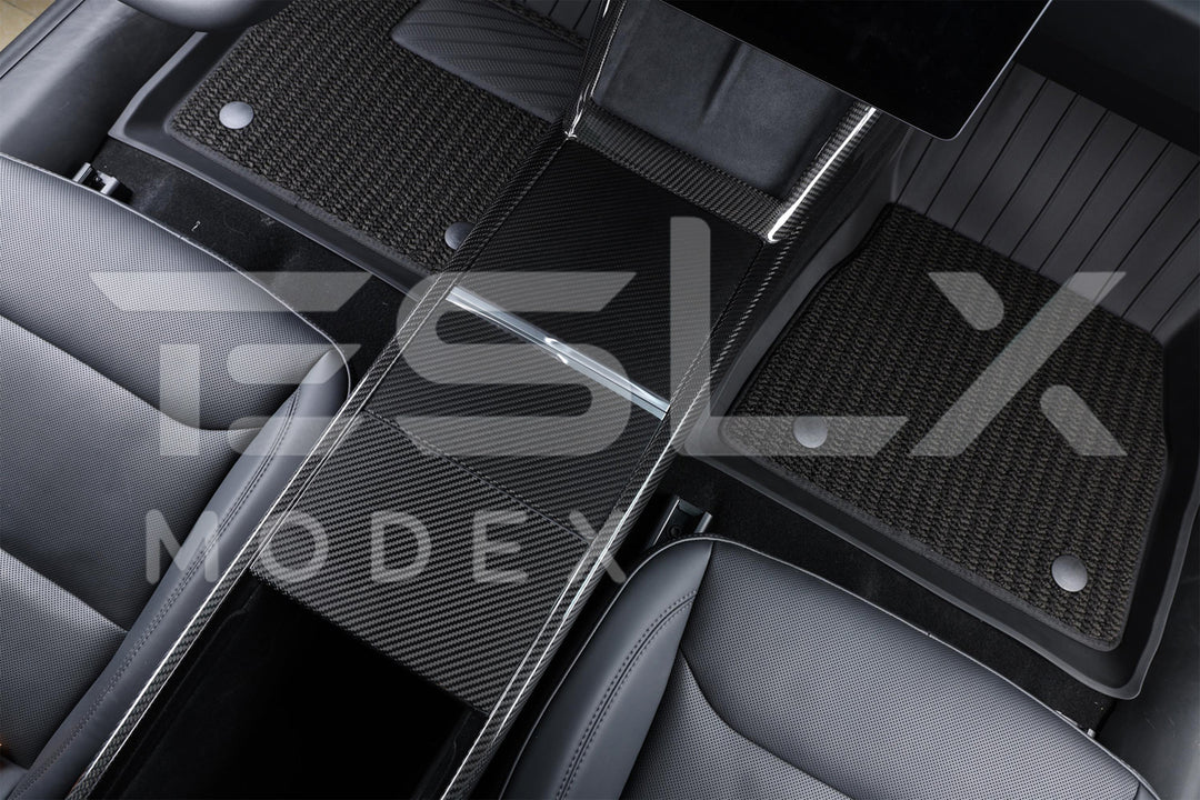 2024-Up Tesla Model 3, 2025-Up Model Y Carbon Fiber Interior Central Storage Box Cover