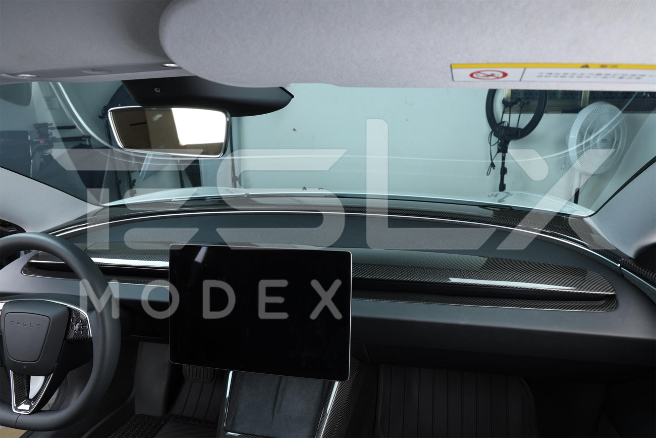 2024-Up Tesla Model 3 Carbon Fiber Interior Front Center AirOutlet Frame Cover