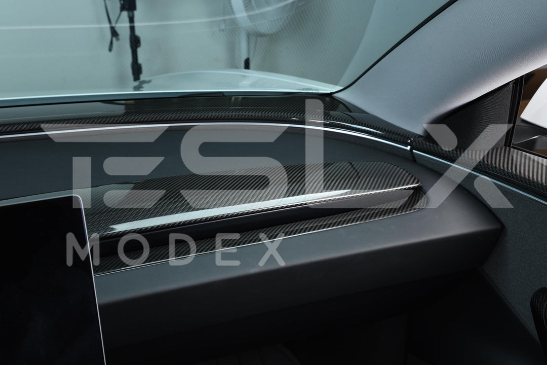 2024-Up Tesla Model 3, 2025-Up Model Y Carbon Fiber Interior Front Center AirOutlet Frame Cover