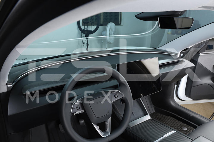 2017-Up Tesla Model 3 &amp; 20-24 Y Carbon Fiber Interior Instrument Trim
