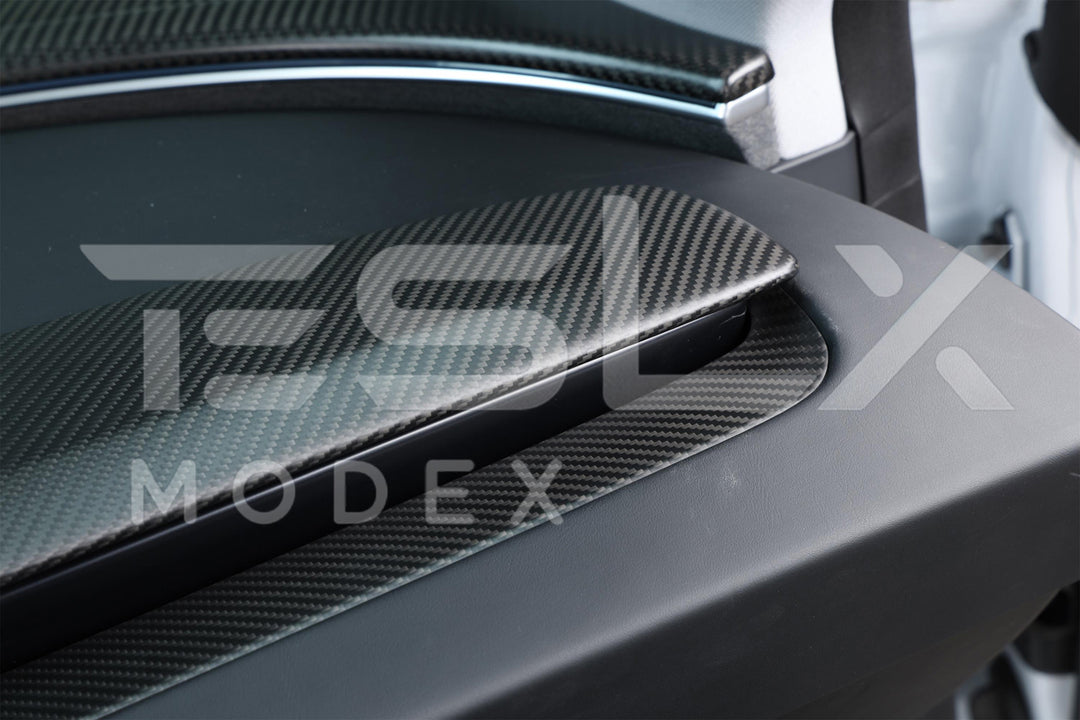 2024-Up Tesla Model 3, 2025-Up Model Y Carbon Fiber Interior Front Center AirOutlet Frame Cover