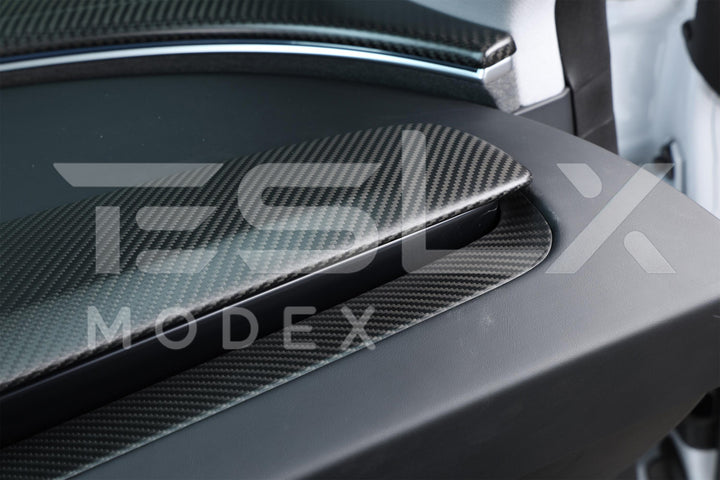 2024-Up Tesla Model 3, 2025-Up Model Y Carbon Fiber Interior Front Center AirOutlet Frame Cover
