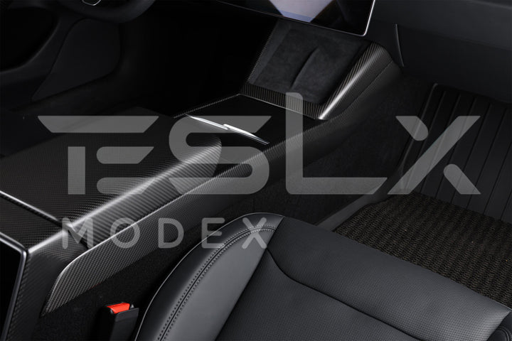 2020-23 Tesla Model 3 &amp; 20-25Y Carbon Fiber Interior Center Console Shift Sides