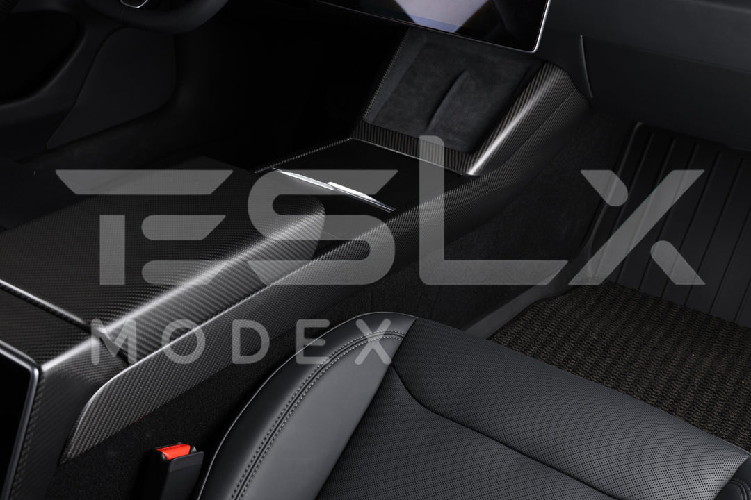 2024-Up Tesla Model 3, 2025-Up Model Y Carbon Fiber Interior Console Frame