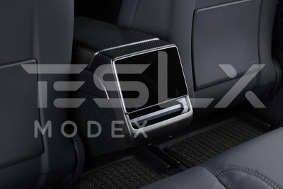 2024-Up Tesla Model 3 Carbon Fiber Interior Rear Display Frame Cover