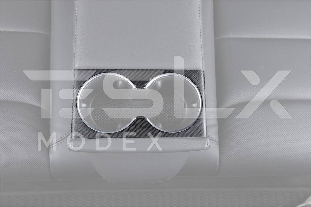 2024-Up Tesla Model 3, 2025-Up Model Y Carbon Fiber Interior Water Cup Frame