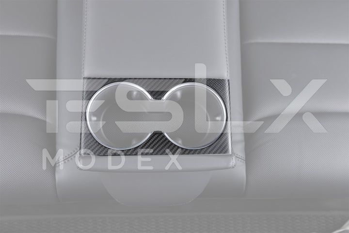 2024-Up Tesla Model 3, 2025-Up Model Y Carbon Fiber Interior Water Cup Frame