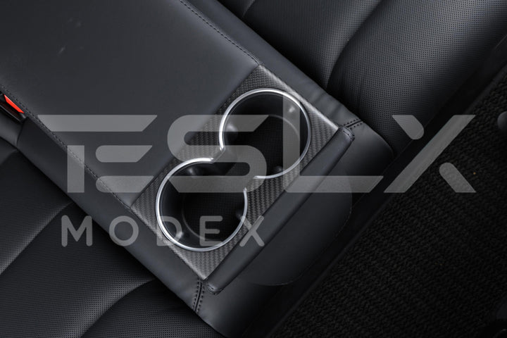 2024-Up Tesla Model 3, 2025-Up Model Y Carbon Fiber Interior Water Cup Frame