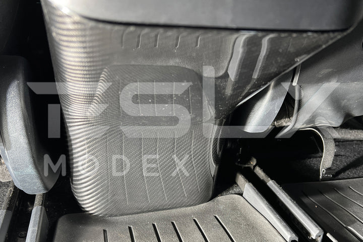 2020-23 Tesla Model 3 &amp; 20-24 Y Carbon Fiber Interior Rear Anti-Kick Plate Cover