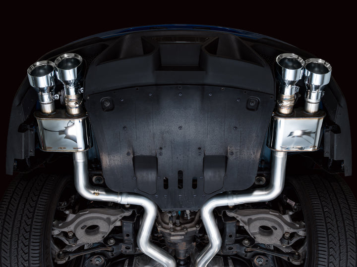 AWE SwitchPath™ Exhaust for Ford Mustang S550 Mach1 - Quad Chrome Silver Tip