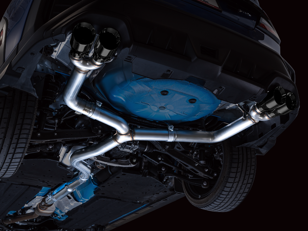 AWE Track Edition Exhaust for VB Subaru WRX - Diamond Black Tips