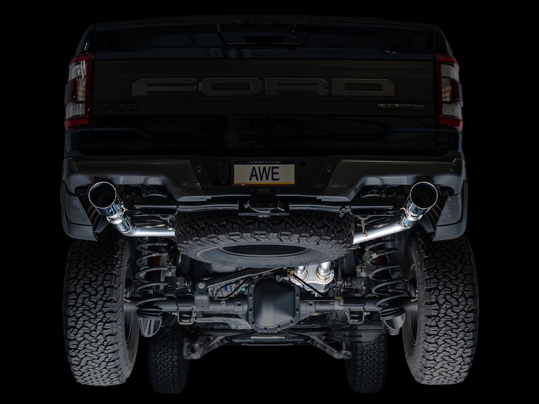 AWE SwitchPath™ Exhaust for Gen 3 Raptor - Chrome Silver Tips