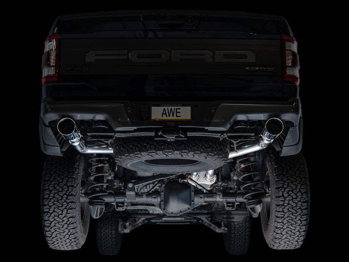 AWE SwitchPath™ Exhaust for Gen 3 Raptor - Chrome Silver Tips