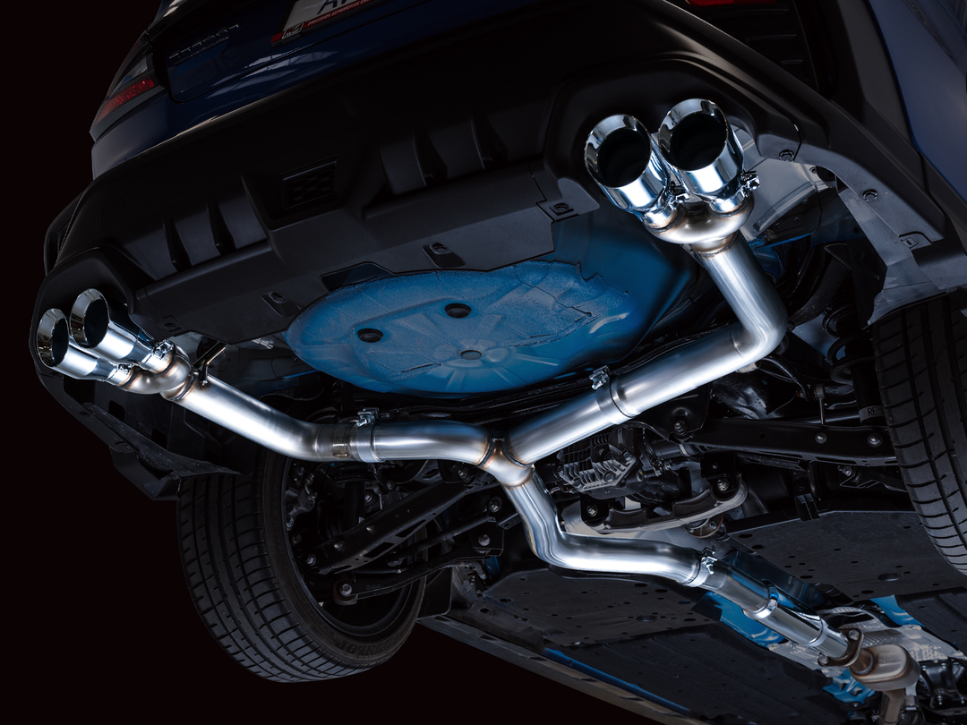AWE Track Edition Exhaust for VB Subaru WRX - Chrome Silver Tips