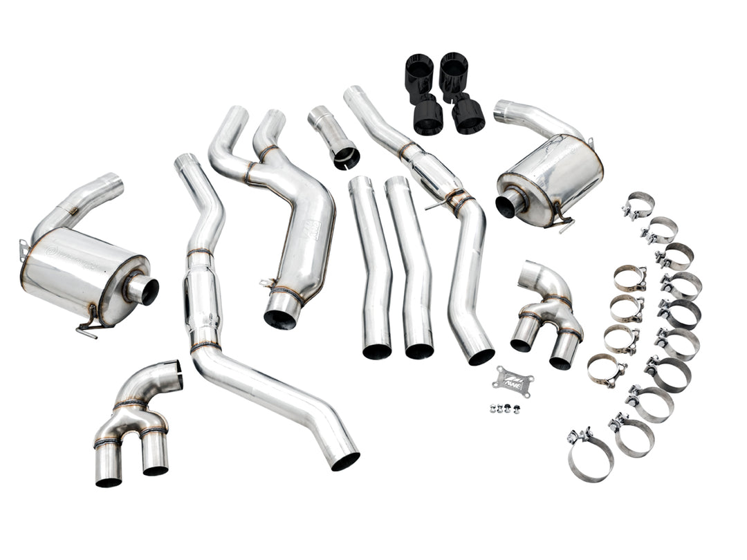 AWE Resonated Touring Edition Exhaust for G2X M340i / M440i - Diamond Black Tips