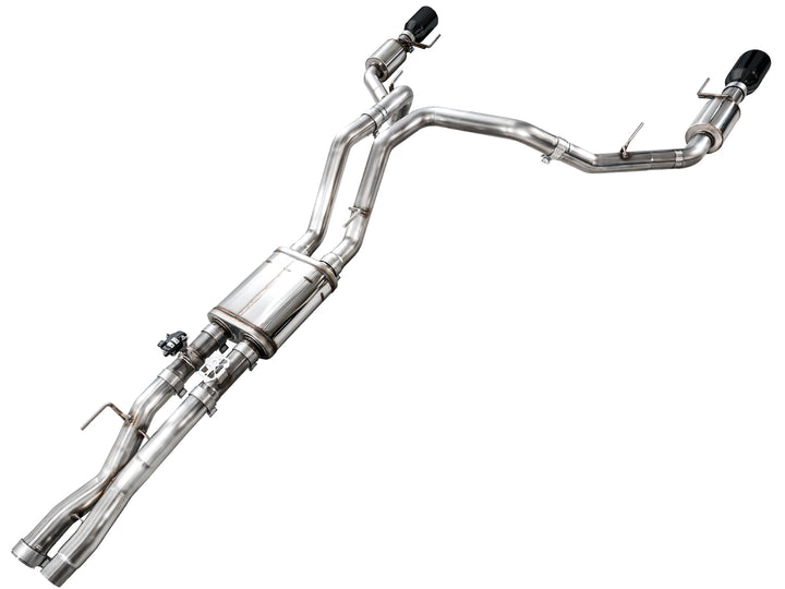 AWE SwitchPath™ Exhaust for Gen 3 Raptor R - Diamond Black Tips