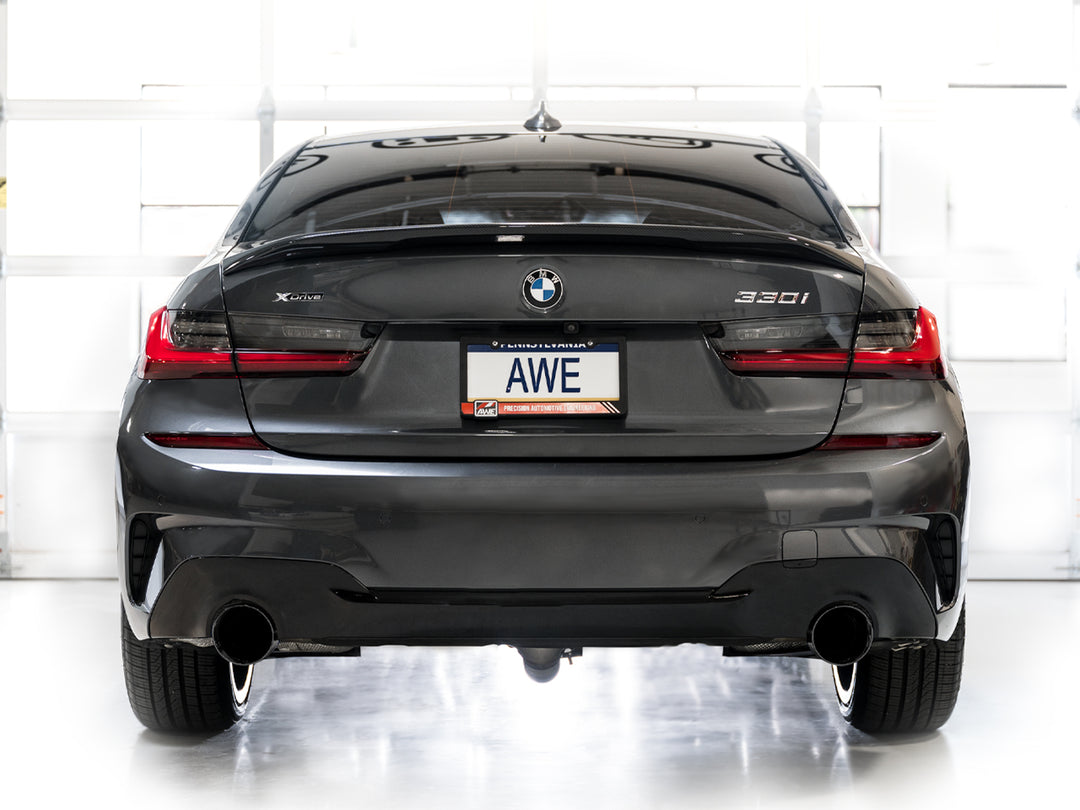 AWE Track Edition Axleback Exhaust for BMW G2X 330i/430i - Diamond Black
