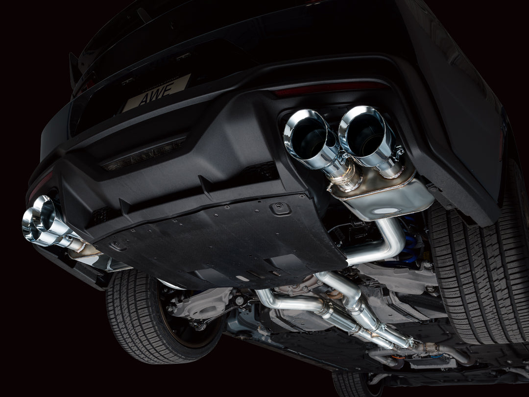 AWE SwitchPath™ Exhaust for S650 Ford Mustang Dark Horse - Quad Chrome Silver Tips