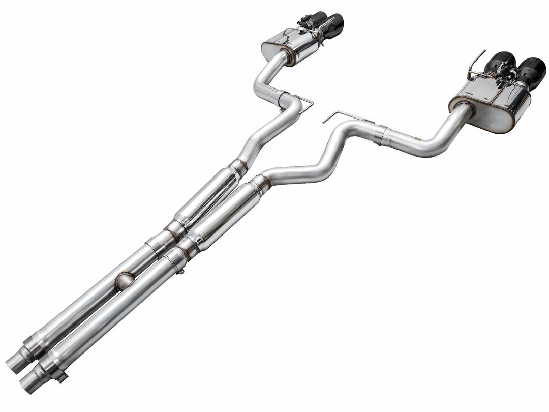 AWE SwitchPath™ Exhaust for S650 Ford Mustang GT Fastback - Quad Diamond Black Tips