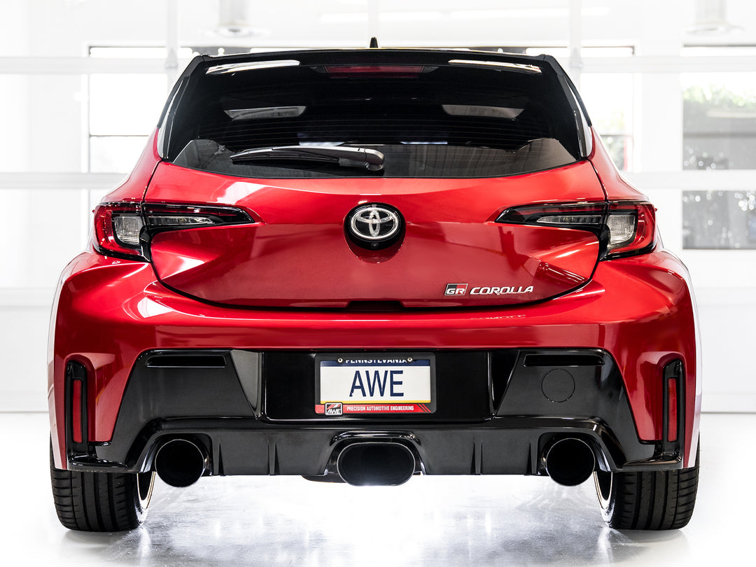 AWE Track Edition Exhaust for GR Corolla - Diamond Black Tips