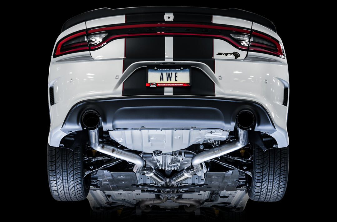 AWE Track Edition Exhaust for 17+ Charger 5.7 - Diamond Black Tips