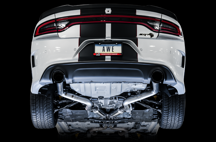 AWE Track Edition Exhaust for 17+ Charger 5.7 - Diamond Black Tips