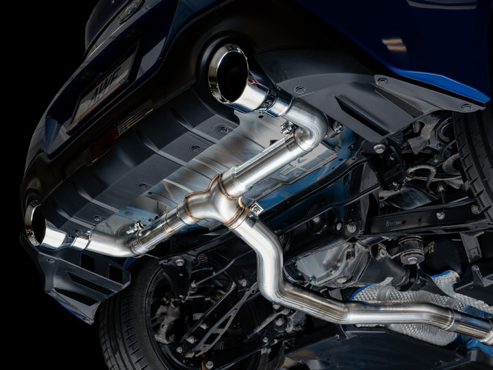 AWE Track Edition Exhaust for Subaru BRZ / Toyota GR86 / Toyota 86 / Scion FR-S - Chrome Silver Tips
