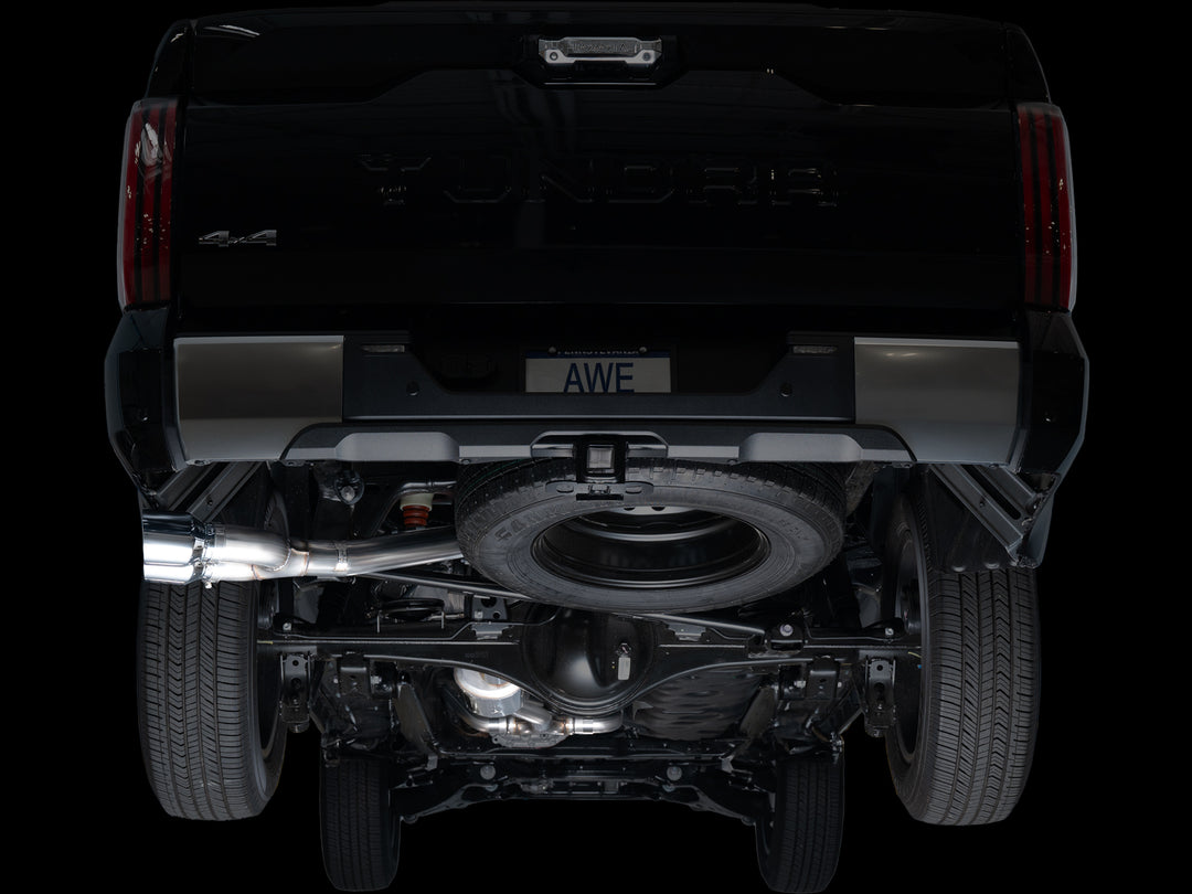 AWE 0FG Exhaust for 3rd Gen Toyota Tundra - Dual Chrome Silver Tips