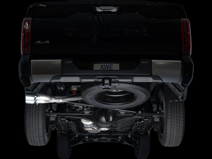 AWE 0FG Exhaust for 3rd Gen Toyota Tundra - Dual Chrome Silver Tips