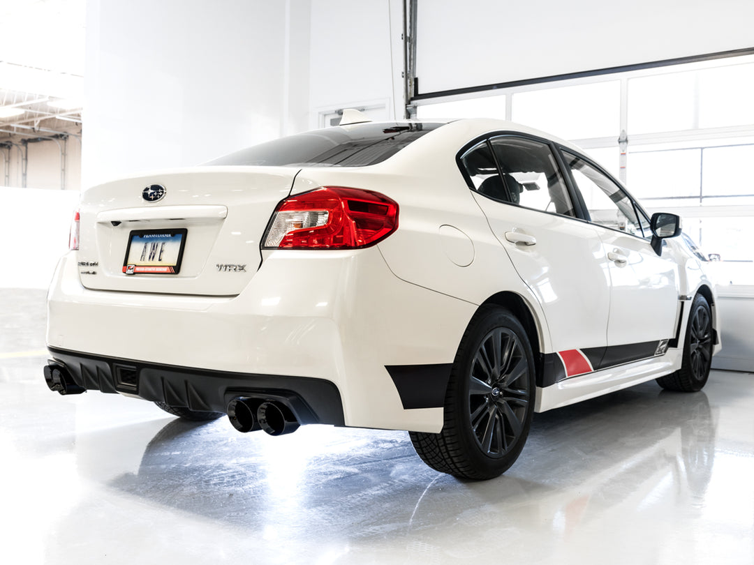 AWE Touring Edition Exhaust for 2015+ VA WRX Sedan - Diamond Black Quad Tips (102mm)