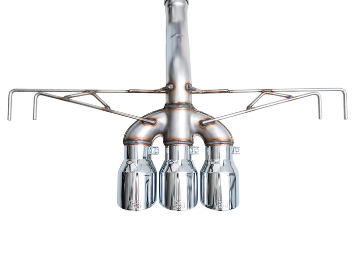 AWE Track Edition Exhaust for FL5 Civic Type R - Triple Chrome Silver Tips