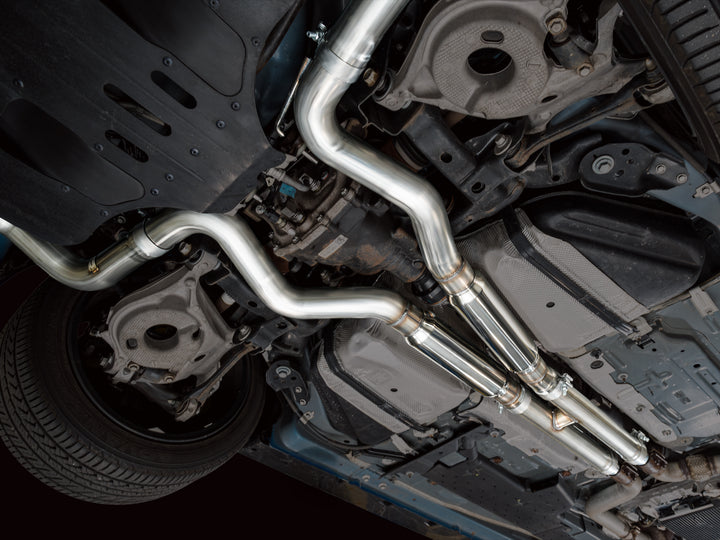 AWE SwitchPath™ Exhaust for Ford Mustang S550 Mach1 - Quad Chrome Silver Tip