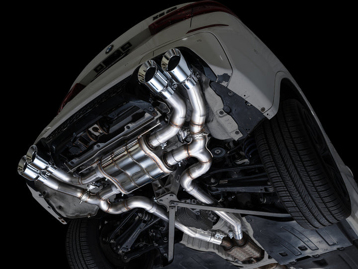 AWE Valved SwitchPath™ Axleback Exhaust for BMW F97 X3 M / F98 X4 M - Chrome Silver Tips