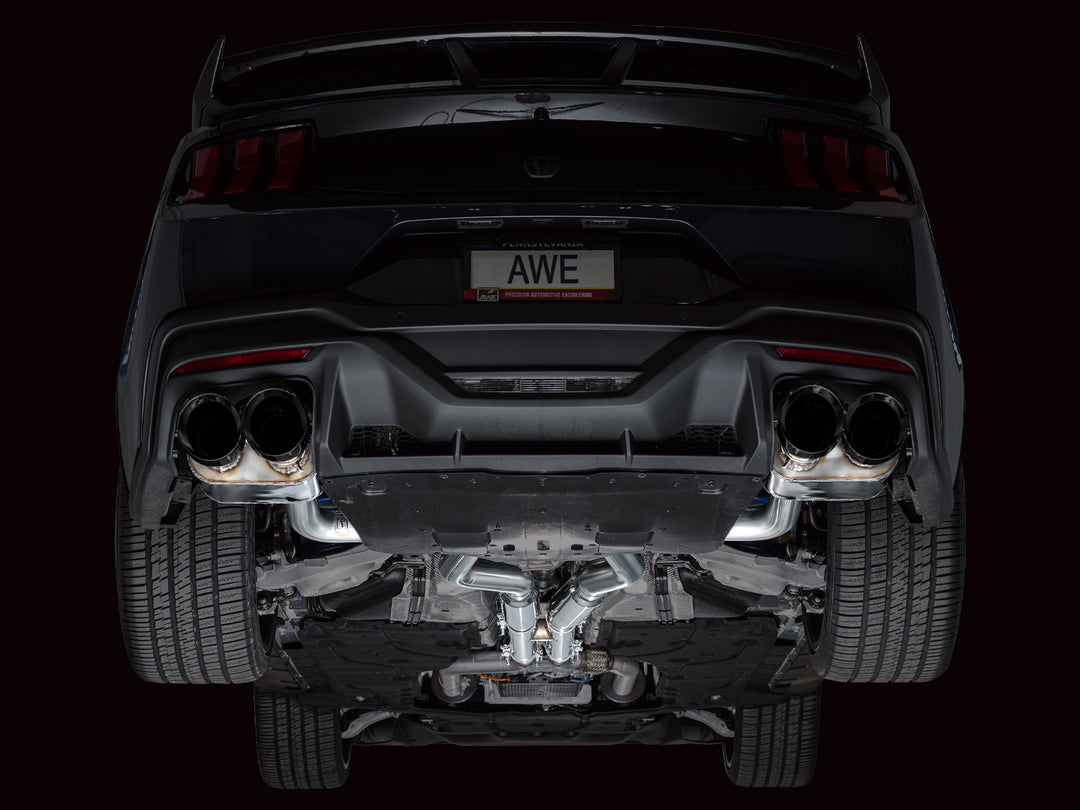 AWE SwitchPath™ Exhaust for S650 Ford Mustang Dark Horse - Quad Diamond Black Tips