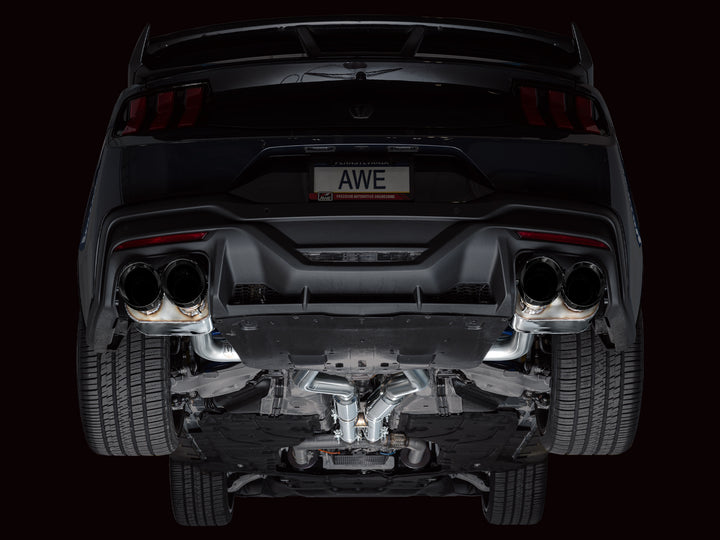 AWE SwitchPath™ Exhaust for S650 Ford Mustang Dark Horse - Quad Diamond Black Tips