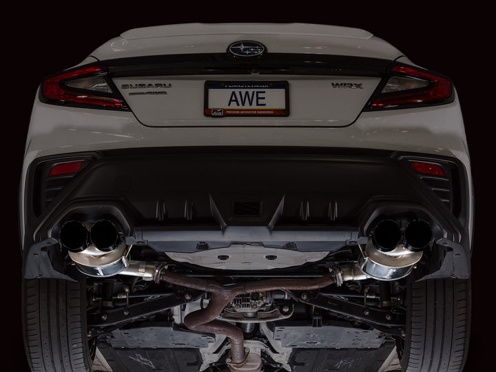AWE Touring Edition Axleback Exhaust for VB Subaru WRX - Diamond Black Tips