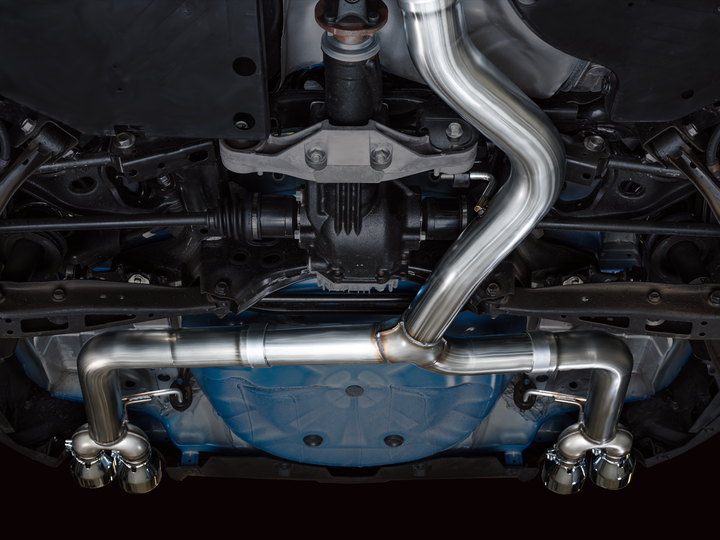 AWE Track Edition Exhaust for VB Subaru WRX - Chrome Silver Tips