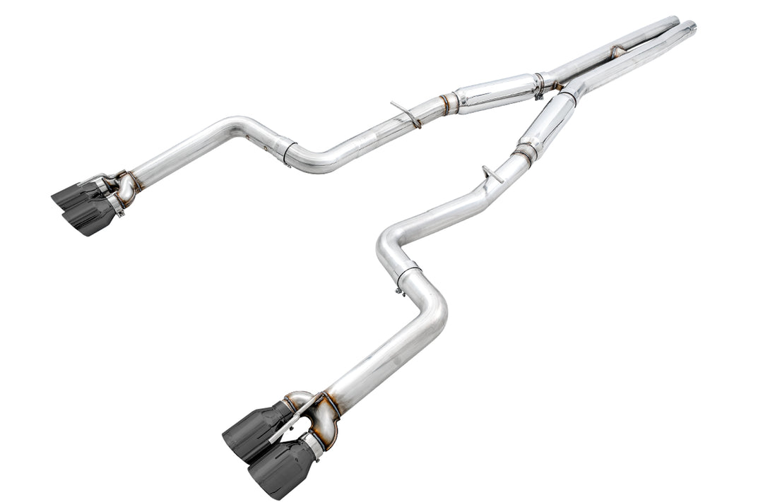 AWE Track Edition Exhaust for 17+ Challenger 5.7 - Diamond Black Quad Tips
