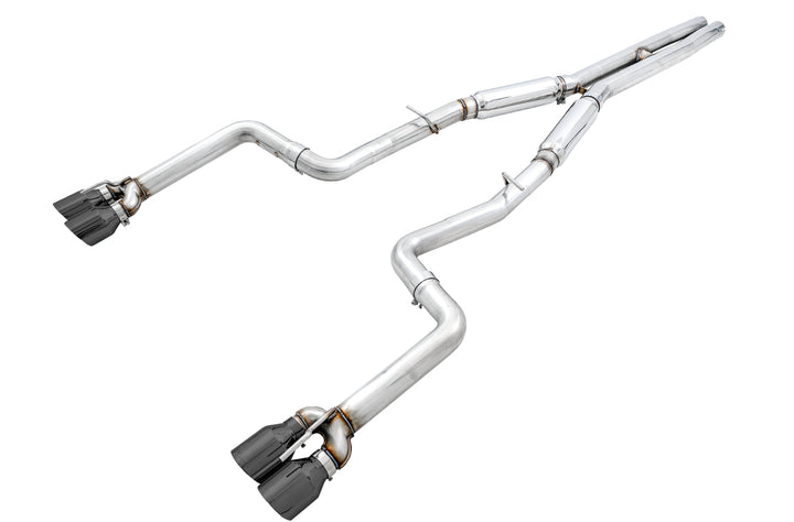 AWE Track Edition Exhaust for 17+ Challenger 5.7 - Diamond Black Quad Tips