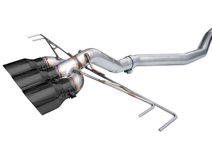 AWE Track Edition Exhaust for FL5 Civic Type R - Triple Diamond Black Tips