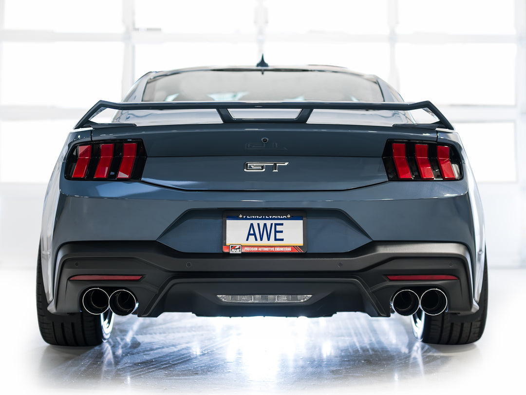 AWE SwitchPath™ Exhaust for S650 Ford Mustang GT Fastback - Quad Chrome Silver Tips
