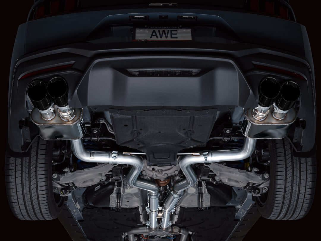 AWE SwitchPath™ Exhaust for S650 Ford Mustang GT Fastback - Quad Diamond Black Tips